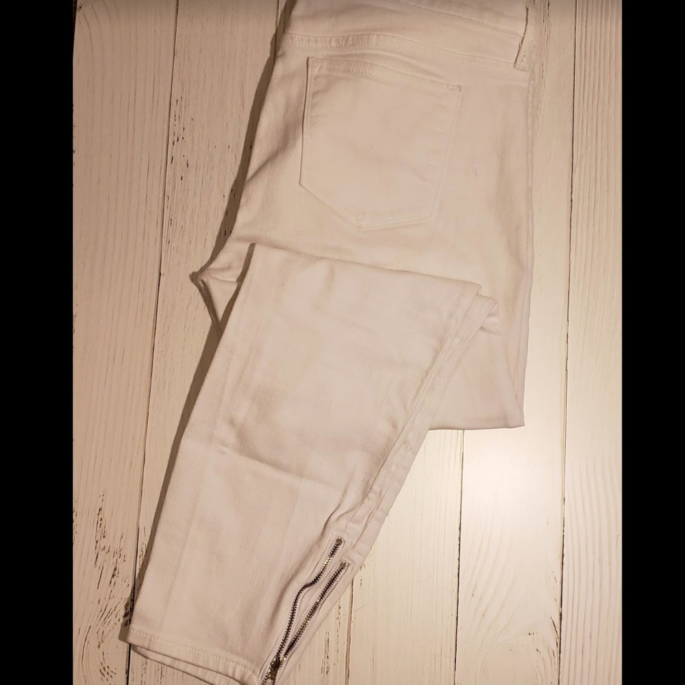 J. Crew stretch white jeans